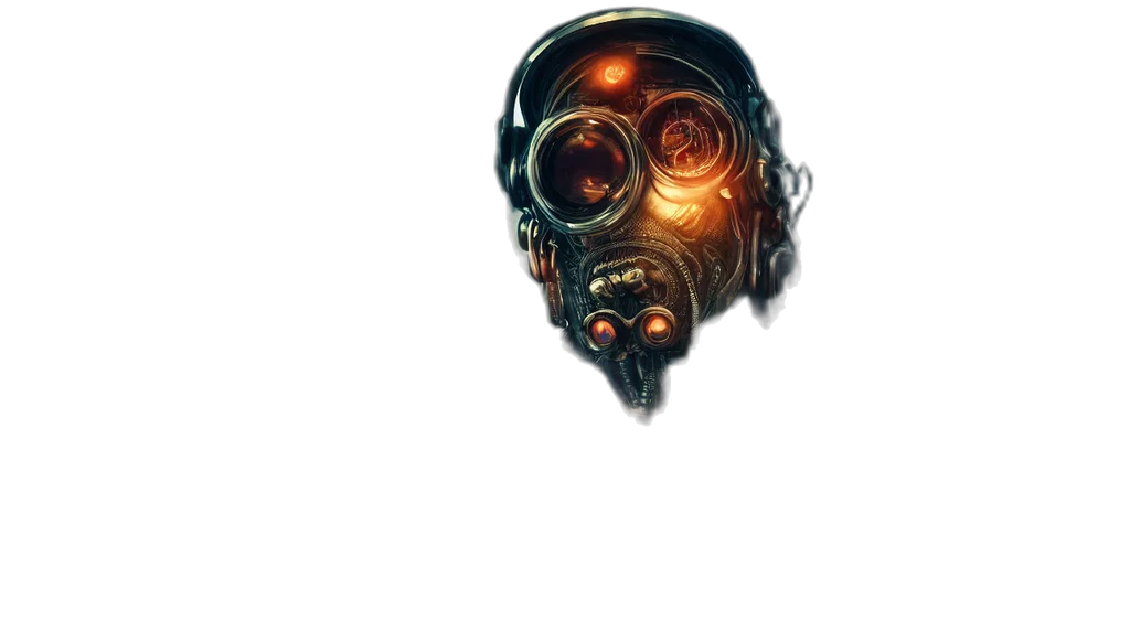 mask, robot, face, weapon transparent PNG cut-out