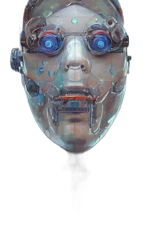 robot, mask, face, creature transparent PNG cut-out