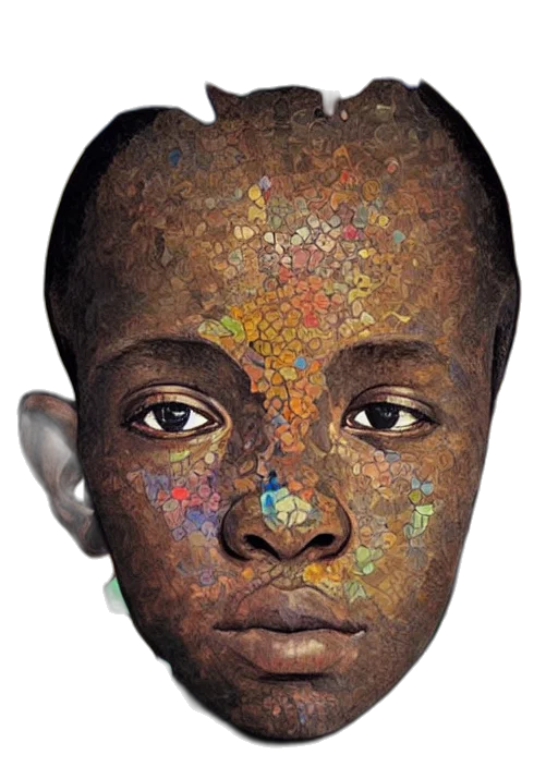 mask, face, crown, jewelry, photorealistic, watercolor, oil painting, concept art transparent PNG cut-out