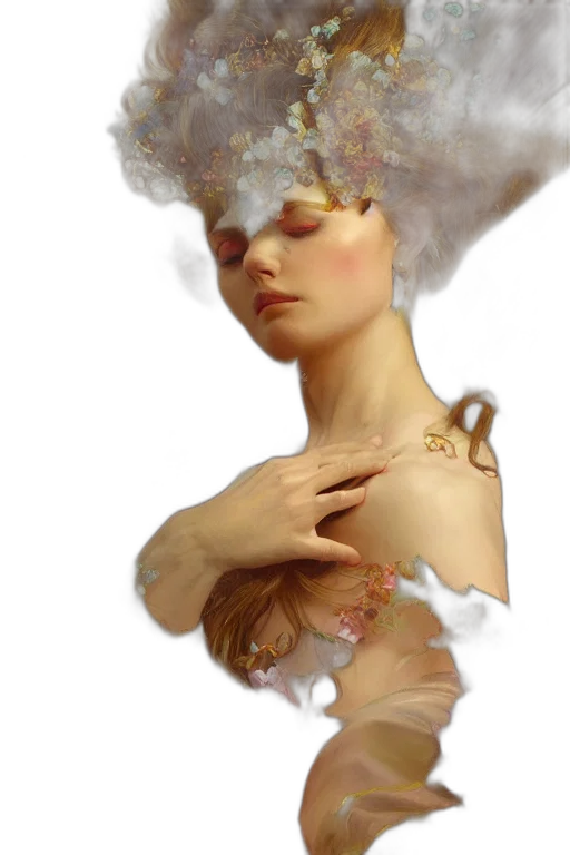 crown, jewelry, dress, hat, fantasy art, concept art, photorealistic, oil painting transparent PNG cut-out