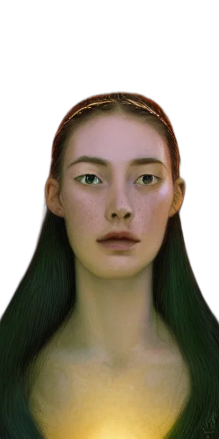 face, hair, mask, jewelry, photorealistic, 3d render, fantasy art, concept art transparent PNG cut-out