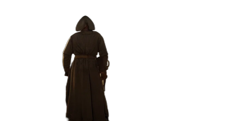 jacket, staff, dress, sword transparent PNG cut-out