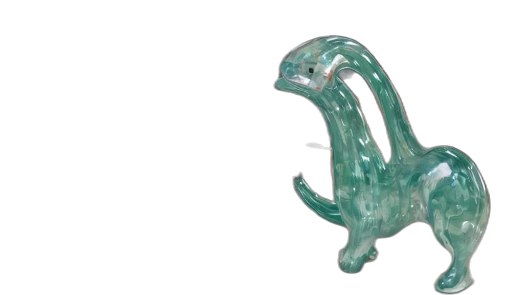 dragon, creature, jewelry, animal, 3d render, dog, shaped, glass transparent PNG cut-out