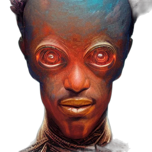 face, mask, robot, creature transparent PNG cut-out