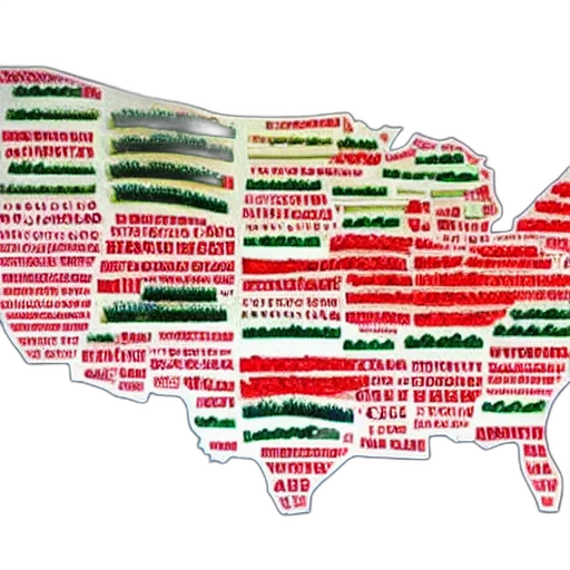map, united, states, made, out, sushi, table, next transparent PNG cut-out