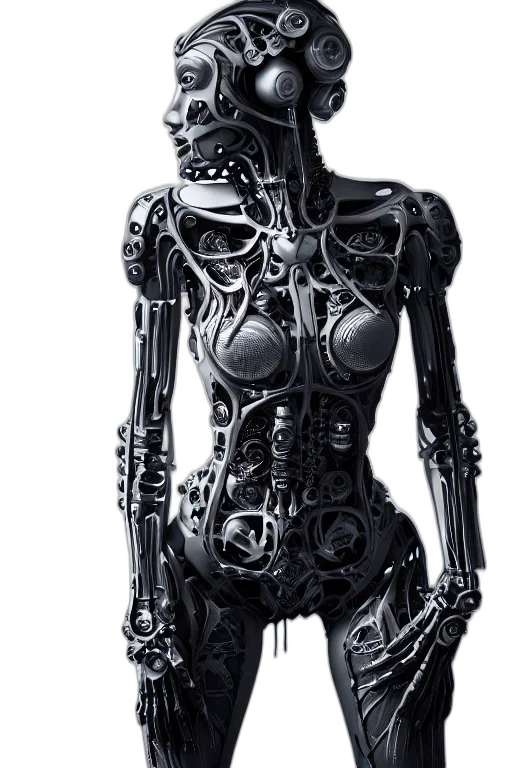robot, dress, animal, creature, cyberpunk, concept art, 3d render, comic book art transparent PNG cut-out