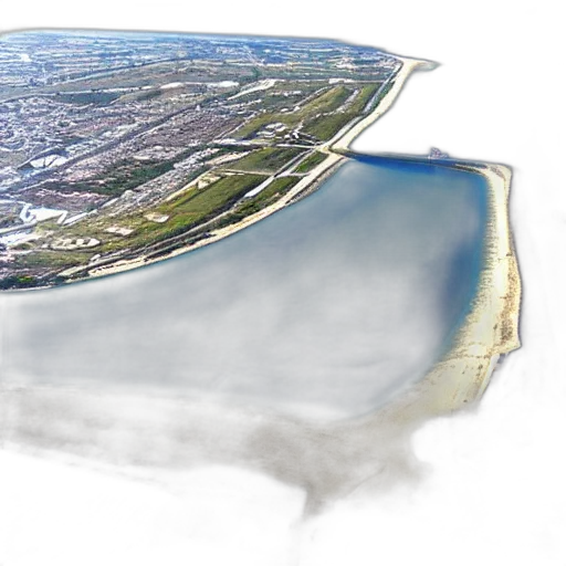 photorealistic, île, viewed, plane transparent PNG cut-out