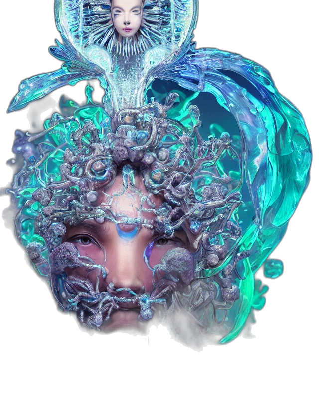 mask, crown, face, creature transparent PNG cut-out