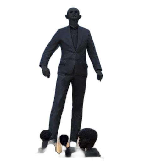 3d render, concept art, statue, yuval, noah, harari, tianamen, square transparent PNG cut-out