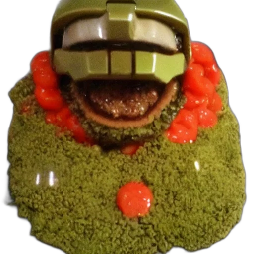 food, creature, robot, hat, 3d render, outer space, halo, master transparent PNG cut-out