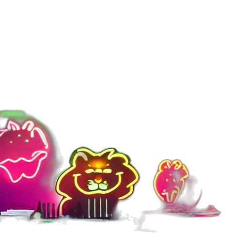 food, vaporwave, concept art, 3d render transparent PNG cut-out