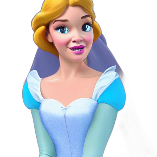 dress, face, crown, staff, 3d render, photorealistic, concept art, cartoon transparent PNG cut-out
