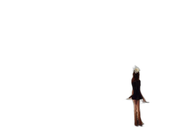 dress, robot, hair, creature, pixel art, anime, concept art, 3d render transparent PNG cut-out
