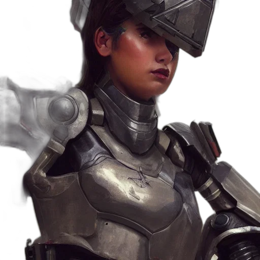 robot, concept art, fantasy art, cyberpunk transparent PNG cut-out