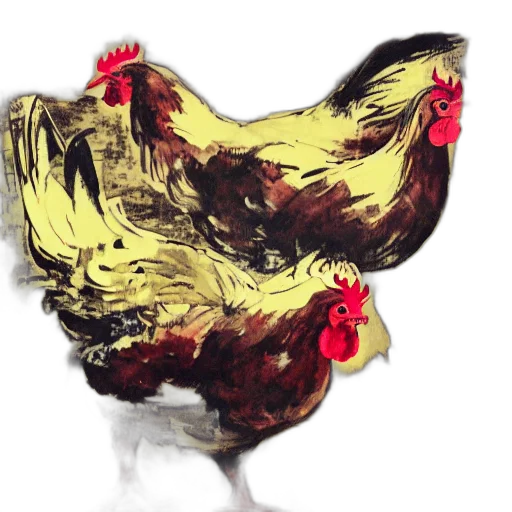 crown, jewelry, animal, food, photorealistic, concept art, 3d render, chickens transparent PNG cut-out
