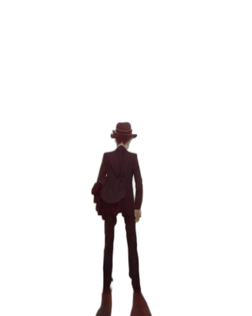 hat, staff, jacket, robot transparent PNG cut-out
