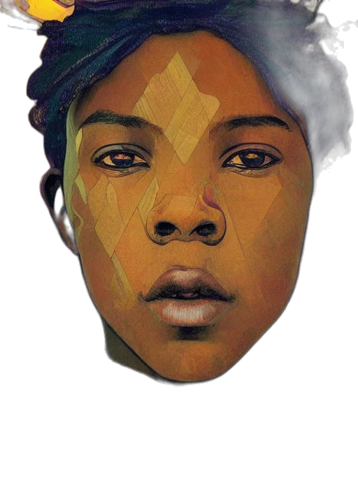 face, mask, crown, jewelry, concept art, photorealistic, watercolor, pixel art transparent PNG cut-out