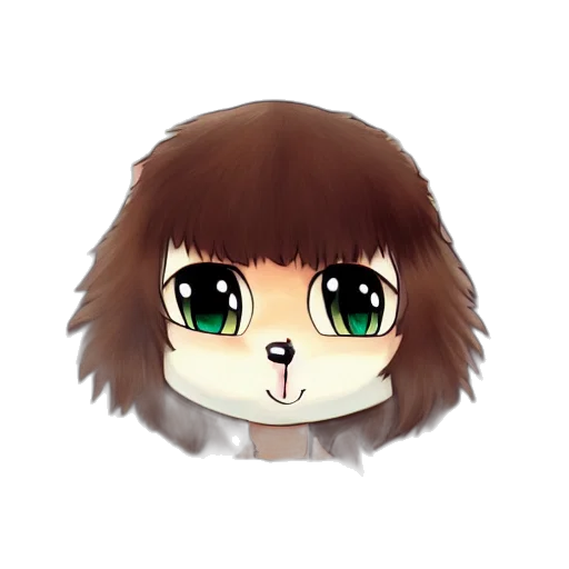 hair, face, creature, staff transparent PNG cut-out