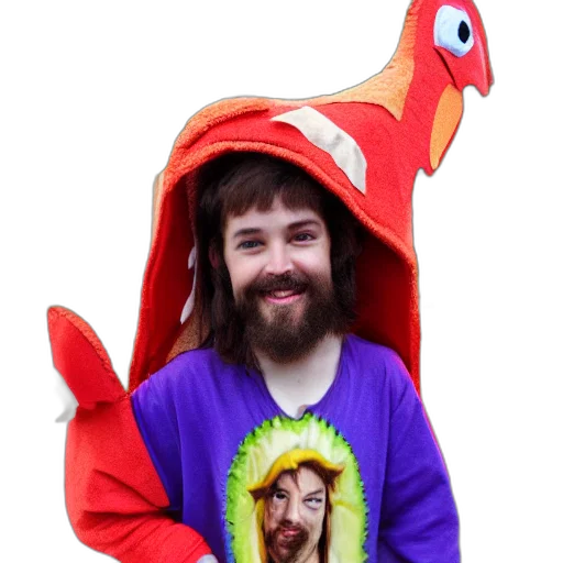 creature, animal, dragon, hat, concept art, jesus, wearing, dinosaur transparent PNG cut-out