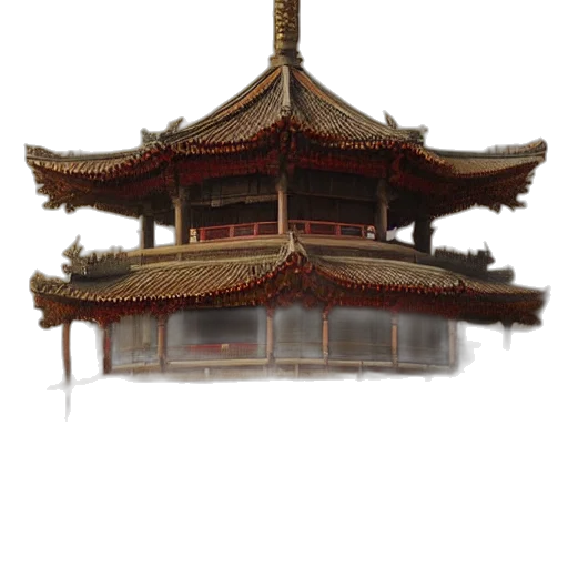 building, crown, staff, mask, photorealistic, 3d render, concept art, oil painting transparent PNG cut-out