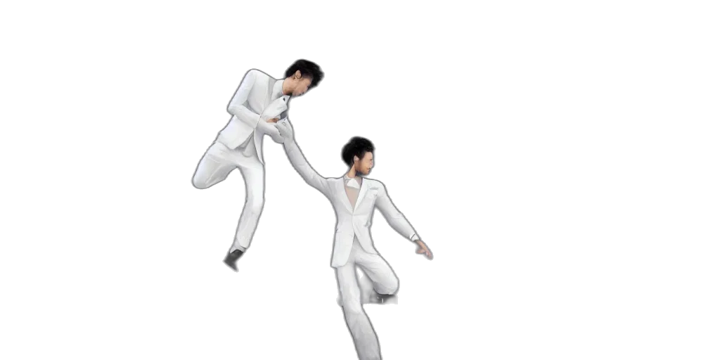 jacket, staff, concept art, 3d render, pixel art, cartoon, pair, handsome transparent PNG cut-out