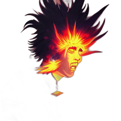 hair, mask, face, staff transparent PNG cut-out