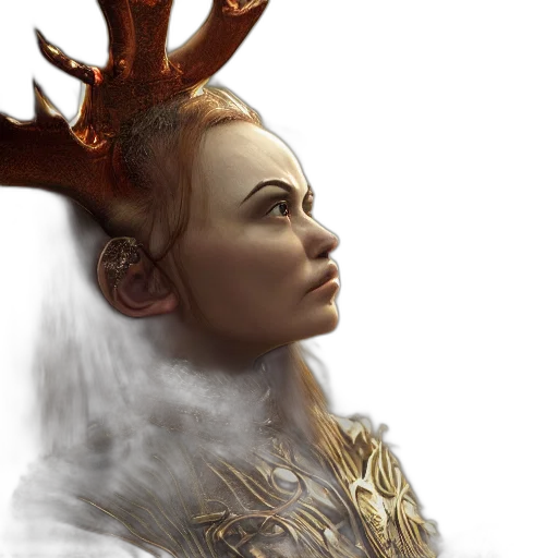 crown, face, dragon, fantasy art transparent PNG cut-out