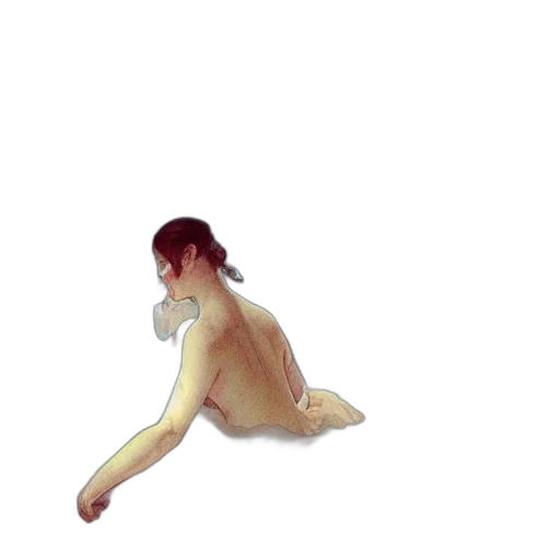 dress, creature, hair, staff transparent PNG cut-out