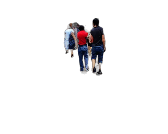 staff, jacket, shoes, hat transparent PNG cut-out
