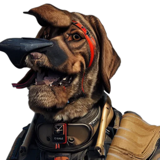animal, mask, staff, face, concept art, 3d render, photorealistic, cyberpunk transparent PNG cut-out