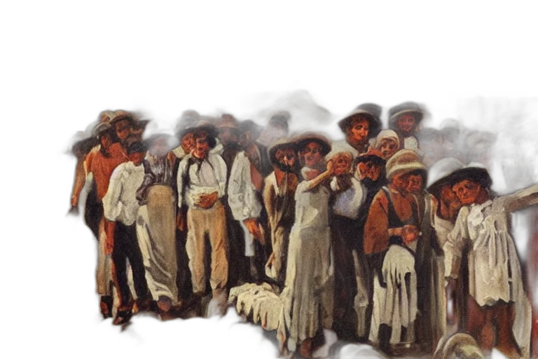 staff, hat, mask, face, oil painting, concept art, photorealistic, fog transparent PNG cut-out