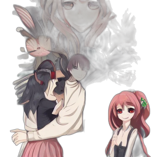 mask, creature, staff, dress, anime, concept art, watercolor, pixel art transparent PNG cut-out