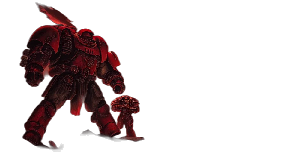 robot, concept art, 3d render, red, blood, angel, space, marine transparent PNG cut-out
