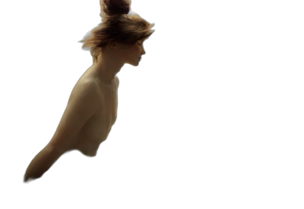 hair, dress, creature, staff transparent PNG cut-out