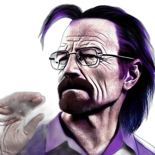 hair, face, animal, comic book art, cartoon, photorealistic, concept art, walter transparent PNG cut-out