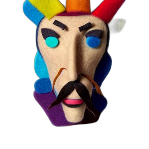 mask, crown, hat, face, 3d render, concept art, fantasy art, cartoon transparent PNG cut-out