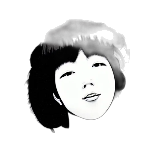 face, hair, staff, photorealistic transparent PNG cut-out