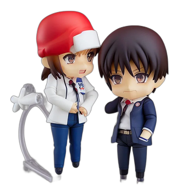 3d render, concept art, anime, nendoroid transparent PNG cut-out