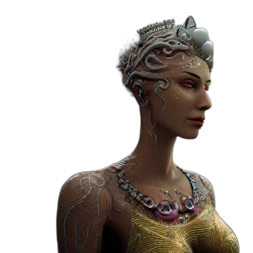 crown, jewelry, 3d render, concept art, fantasy art, photorealistic, earth tones, queen transparent PNG cut-out