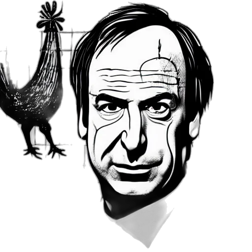 animal, cartoon, concept art, comic book art, saul, goodman, rooster, medieval transparent PNG cut-out