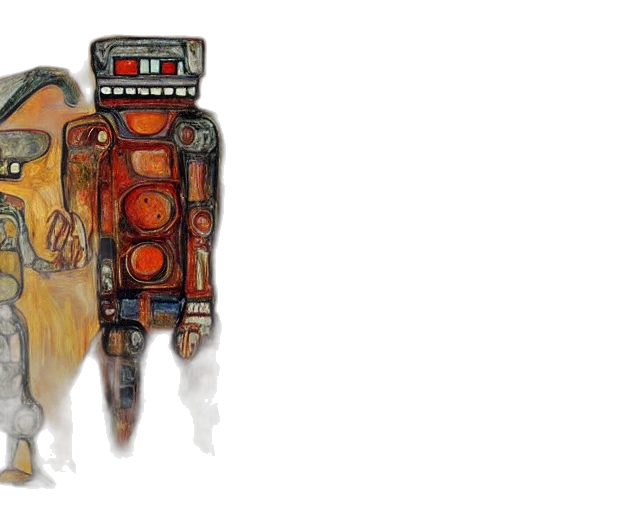 robot, jacket, concept art, cyberpunk transparent PNG cut-out