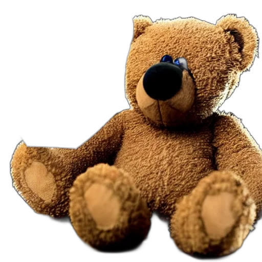 staff, 3d render, photorealistic, teddy, bear, looking, his, termination transparent PNG cut-out