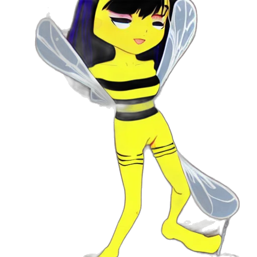 creature, concept art, cartoon, anime, comic book art, bee, movie, girl transparent PNG cut-out