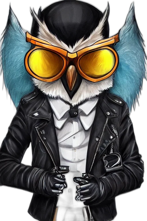 jacket, mask, animal, cartoon, fantasy art, photorealistic, comic book art, blue transparent PNG cut-out