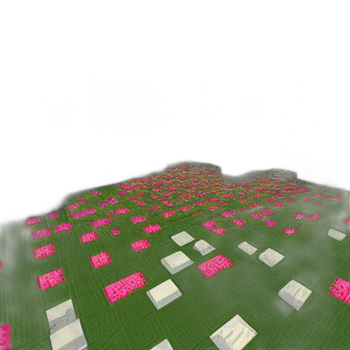 flower, tree, 3d render, vaporwave transparent PNG cut-out