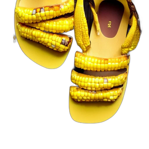 shoes, jewelry, mask, animal, photorealistic, 3d render, golden, sandals transparent PNG cut-out