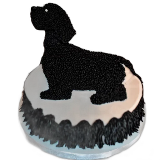 hat, jewelry, crown, 3d render, black, goldendoodle, birthday, cake transparent PNG cut-out