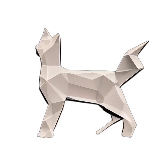 animal, creature, 3d render, concept art, pixel art, photorealistic, cat, low transparent PNG cut-out