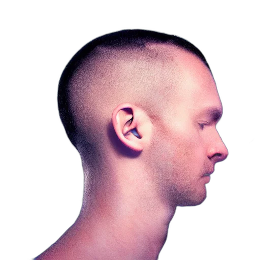 face, hair, mask, hat, photorealistic, 3d render, cyberpunk, concept art transparent PNG cut-out