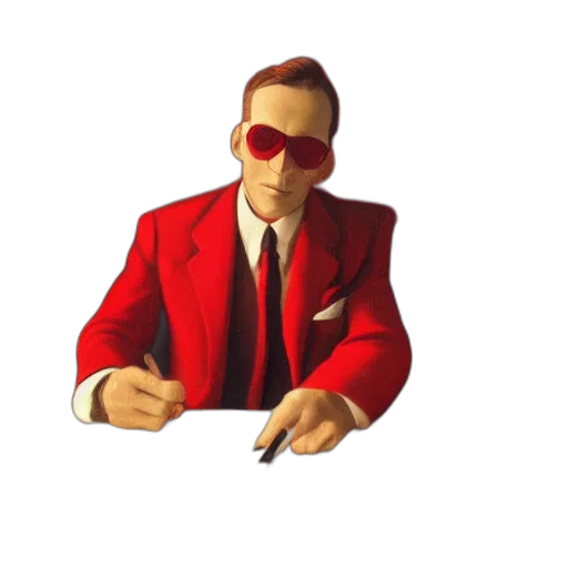 jacket, staff, robot, face transparent PNG cut-out